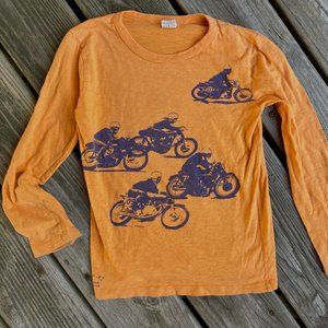 crewcuts orange motorcycle long sleeved t-shirt